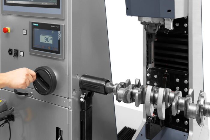 Crank shaft testing incl. flank testing